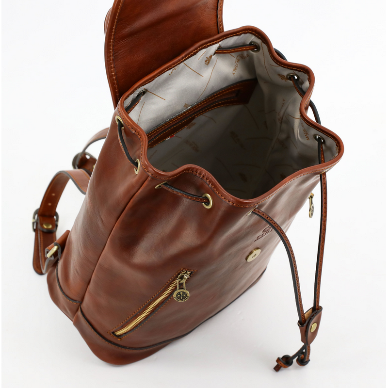 Leather Backpack - White Noise Backpack Time Resistance