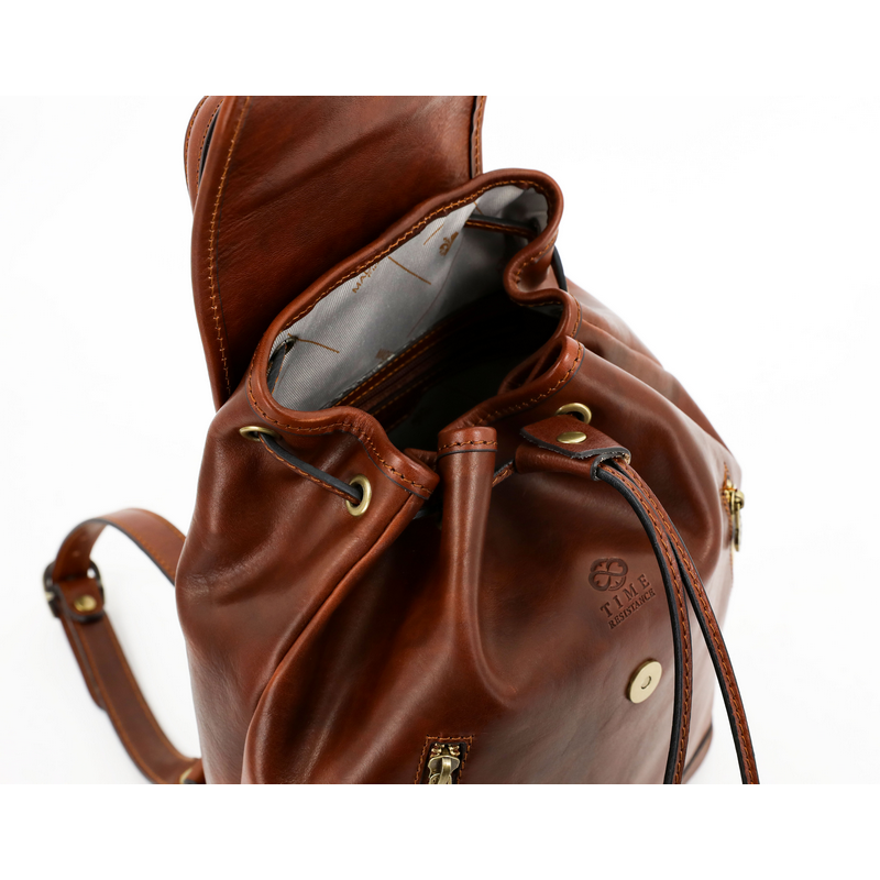 Leather Backpack - White Noise Backpack Time Resistance
