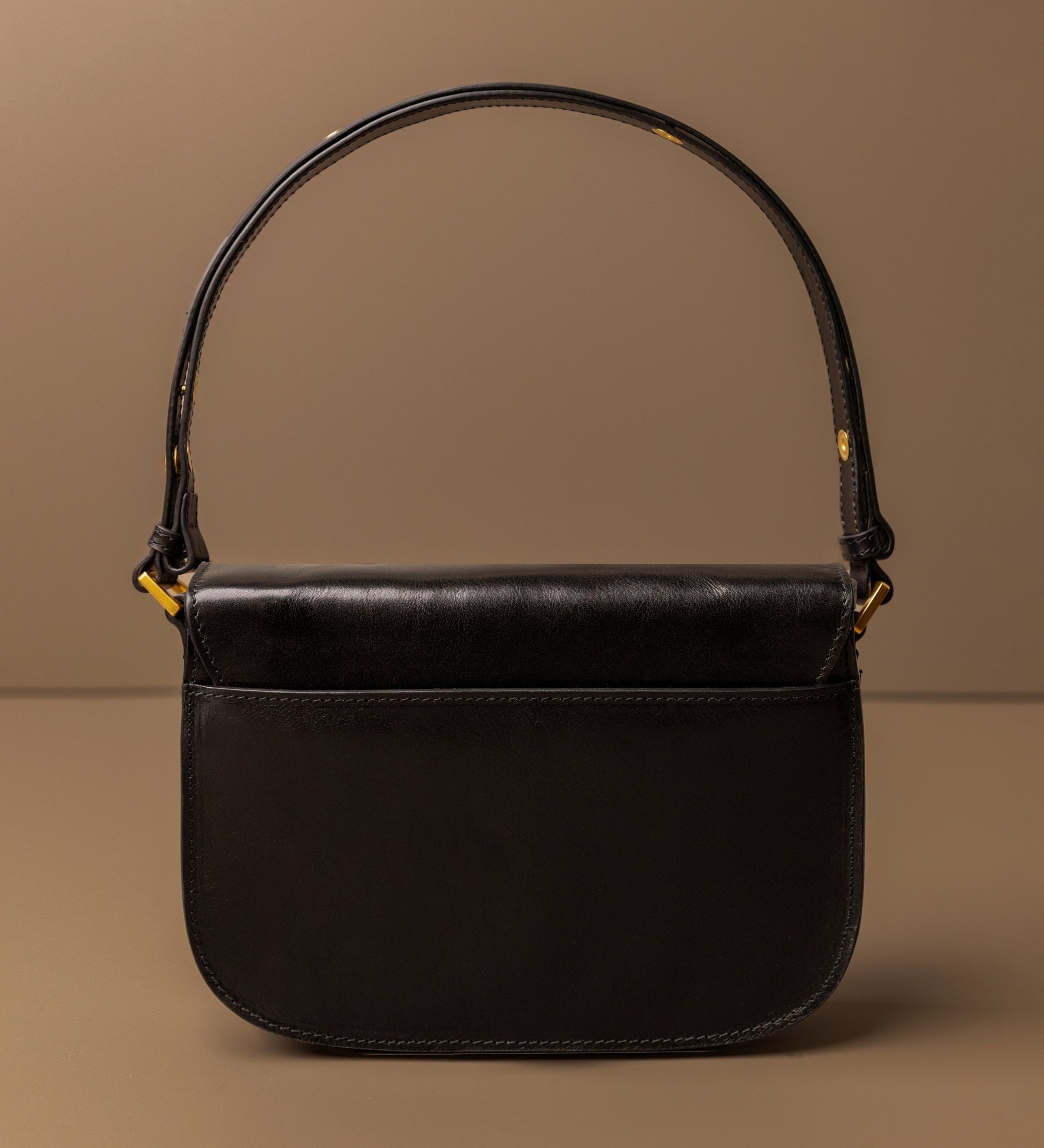 Womens Leather Saddle Bag - Romola