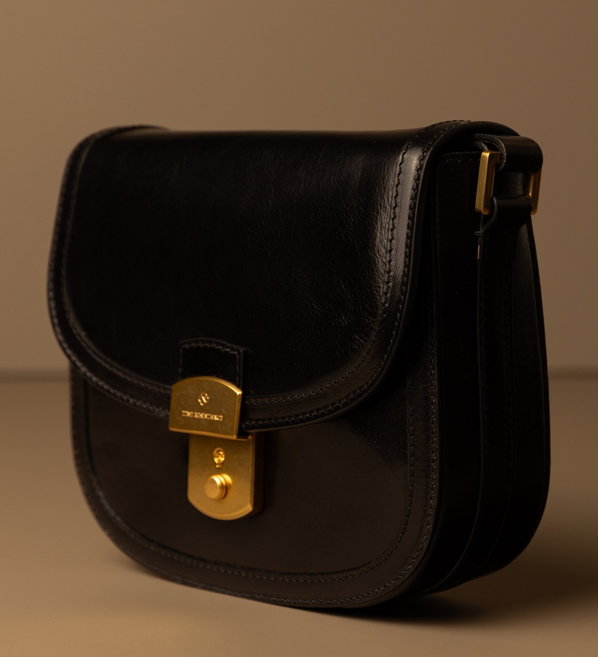 Womens Leather Saddle Bag - Secrets