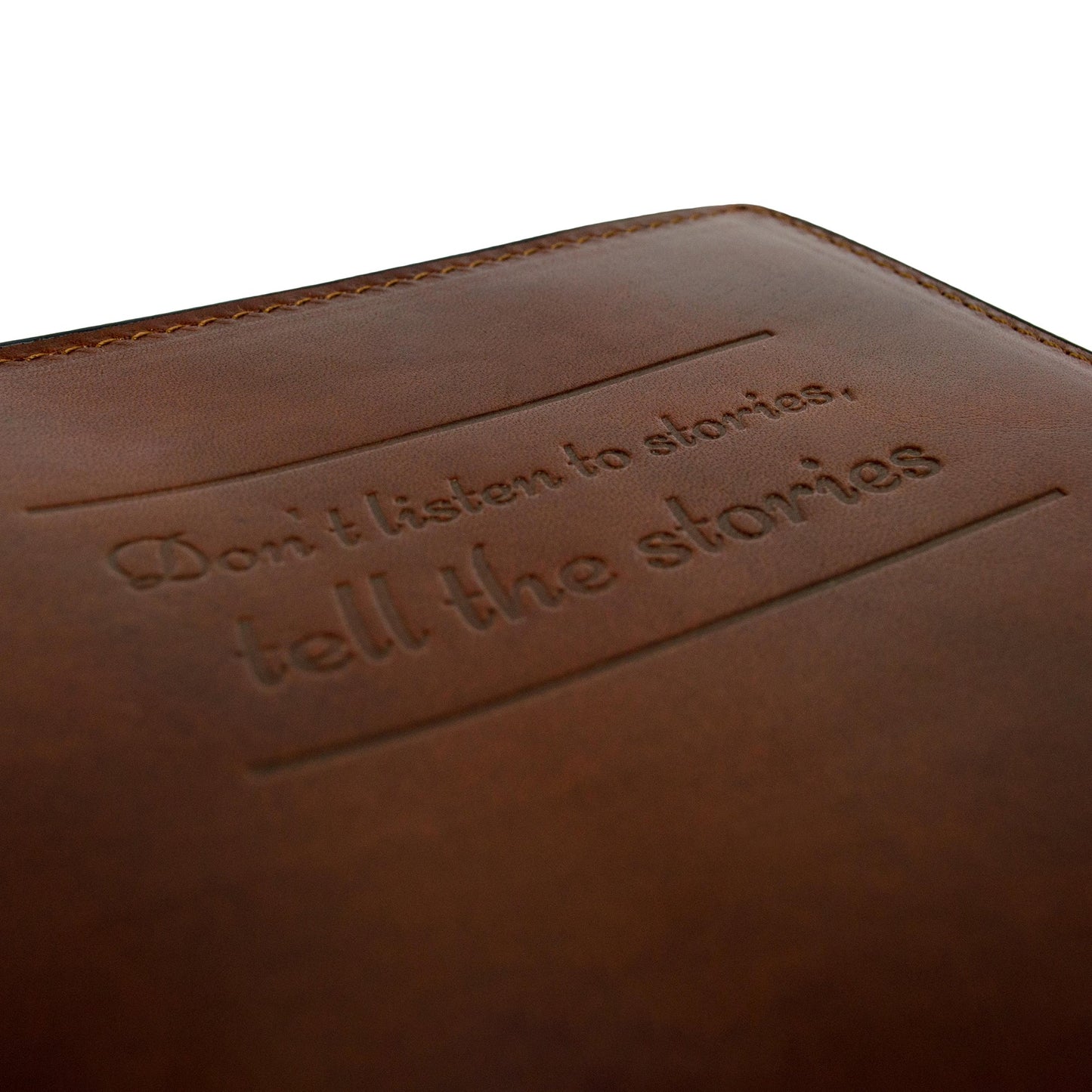 Large Leather Passport Holder - Gulliver's Travels Accessories Time Resistance