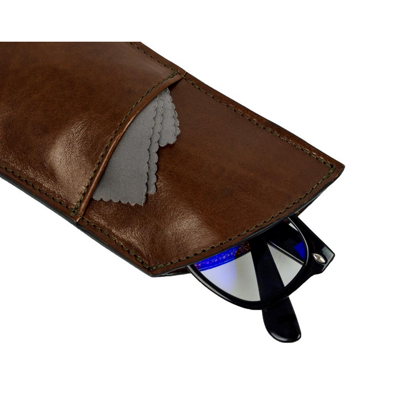 Leather Glasses Sleeve - One Hundred Years of Solitude Accessories Time Resistance