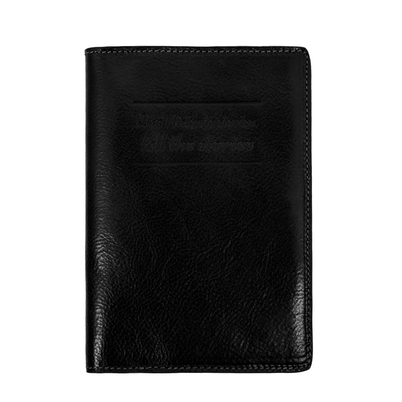 Large Leather Passport Holder - Gulliver's Travels Accessories Time Resistance
