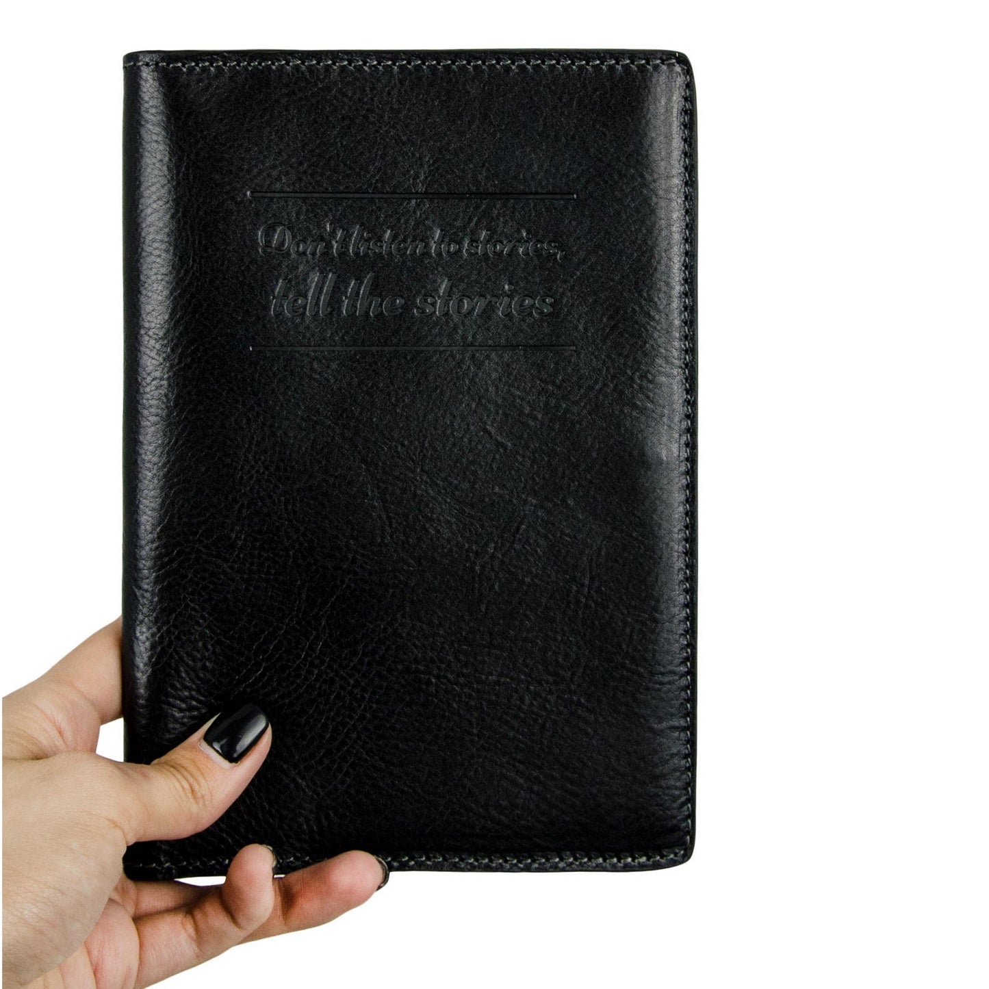 Large Leather Passport Holder - Gulliver's Travels Accessories Time Resistance