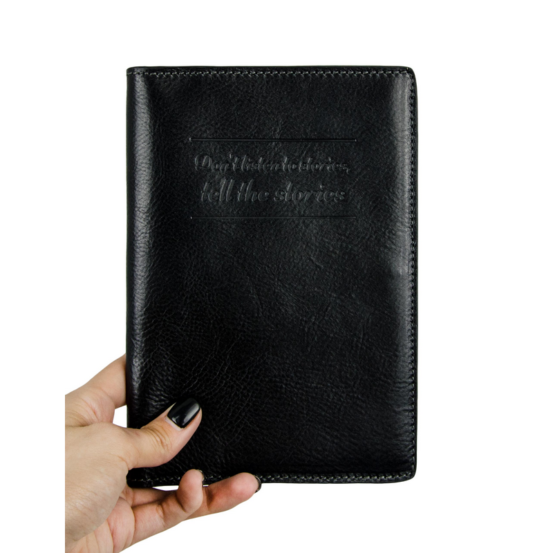 Large Leather Passport Holder - Gulliver's Travels Accessories Time Resistance