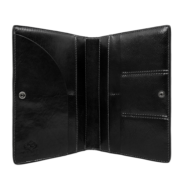 Large Leather Passport Holder - Gulliver's Travels Accessories Time Resistance