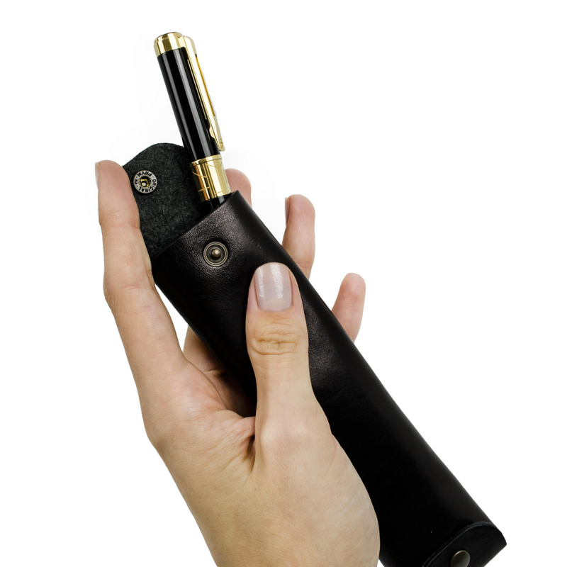 Leather Pen Case Holder - Appointment in Samarra Accessories Time Resistance