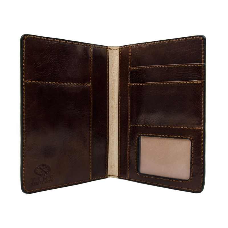 Brown Leather Car Documents Holder - Self-Reliance Accessories Time Resistance