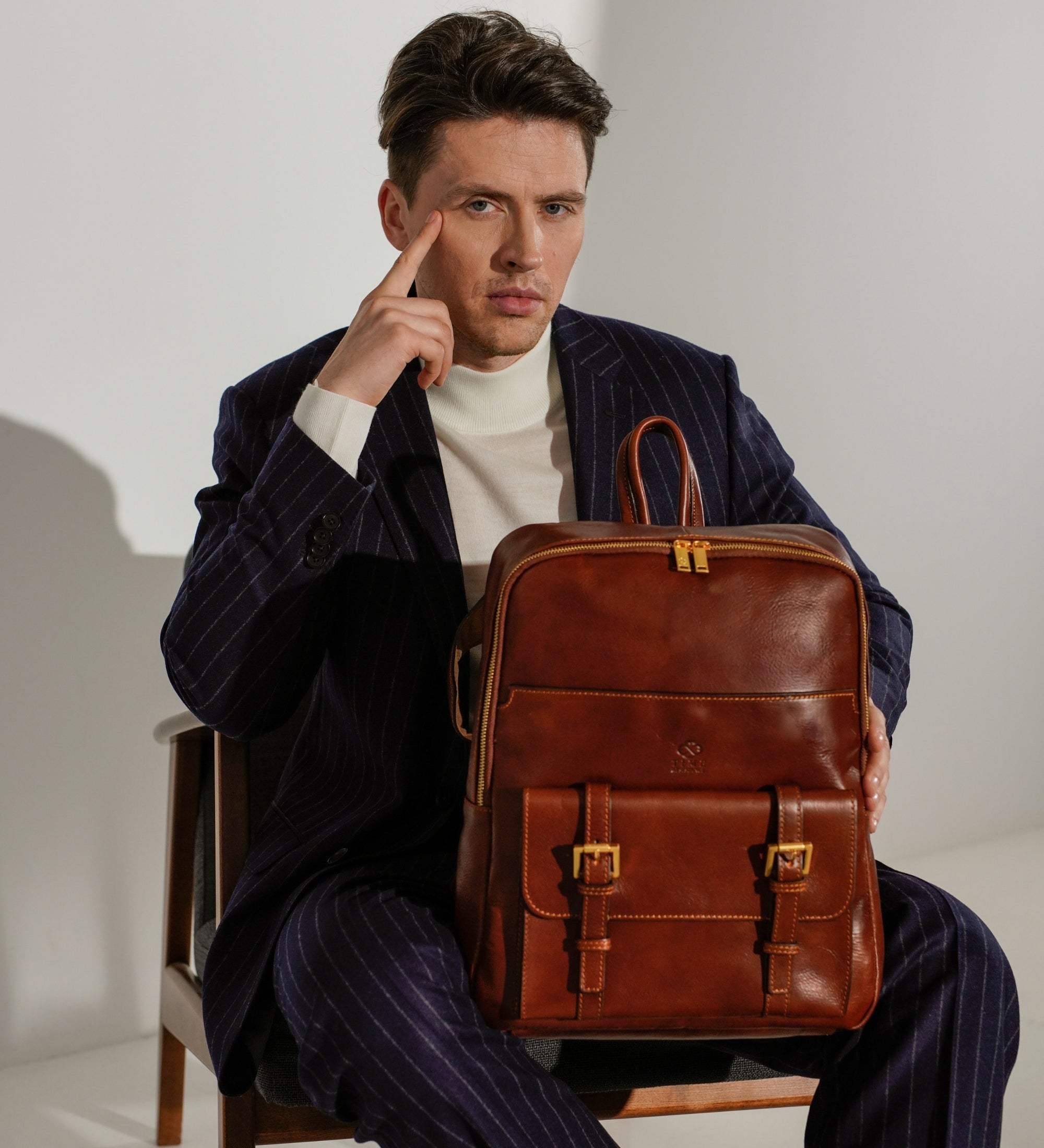 Large Leather Backpack for Men - The Divine Comedy