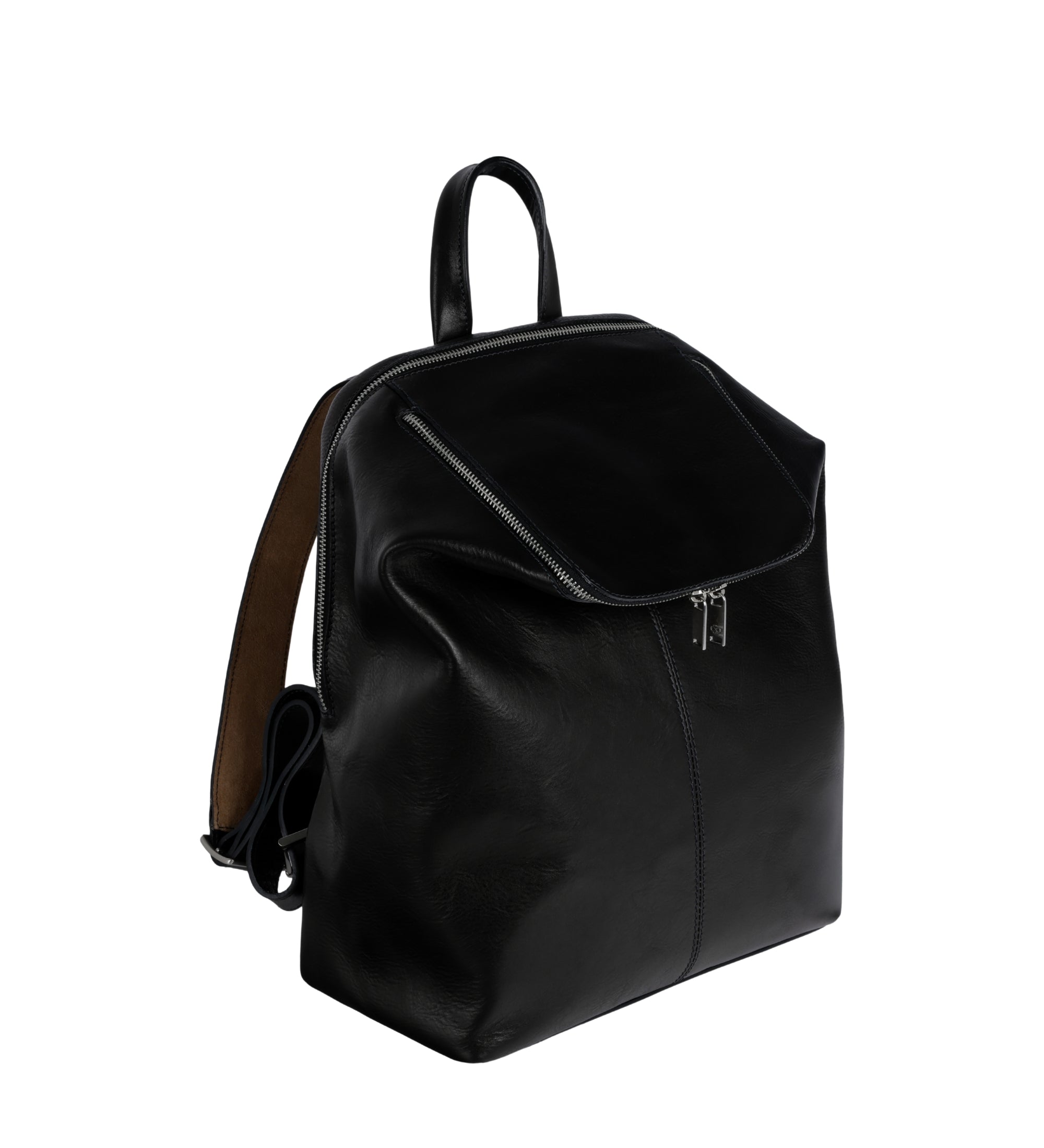 Leather Backpack for Women - A Bend in the River