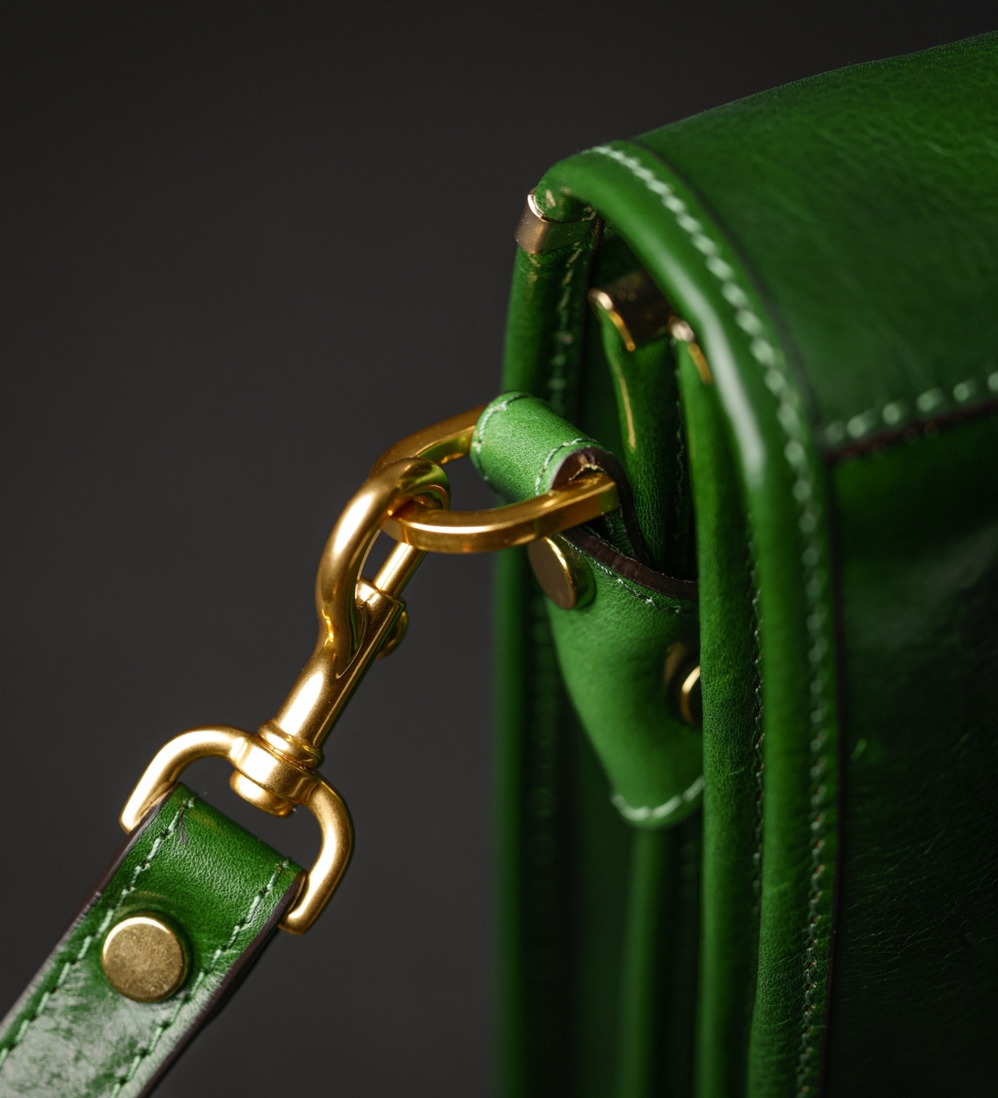 Leather Briefcase Laptop Bag - Illusions