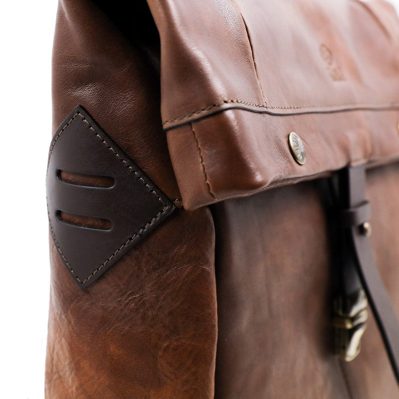 Leather Roll-Top Backpack - The Secret History Backpack Time Resistance