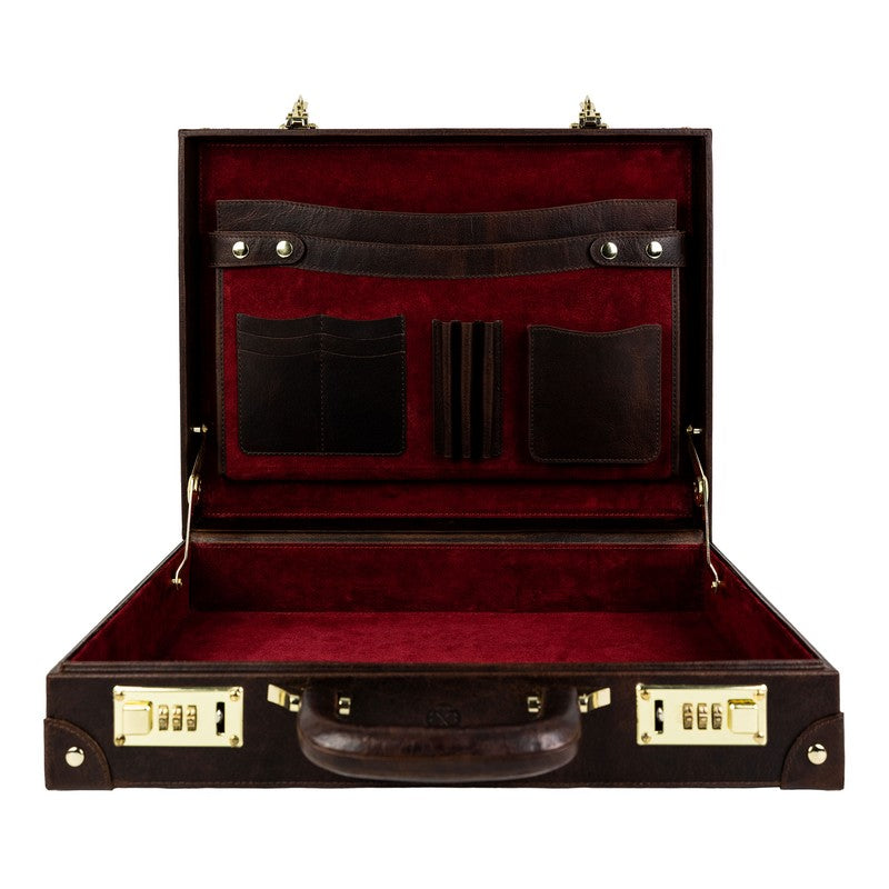 Large Leather Attaché Case Briefcase - Parade's End