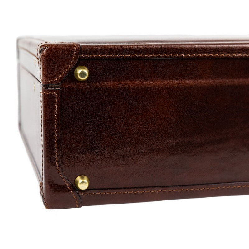 Large Leather Attaché Case Briefcase - Lord Jim
