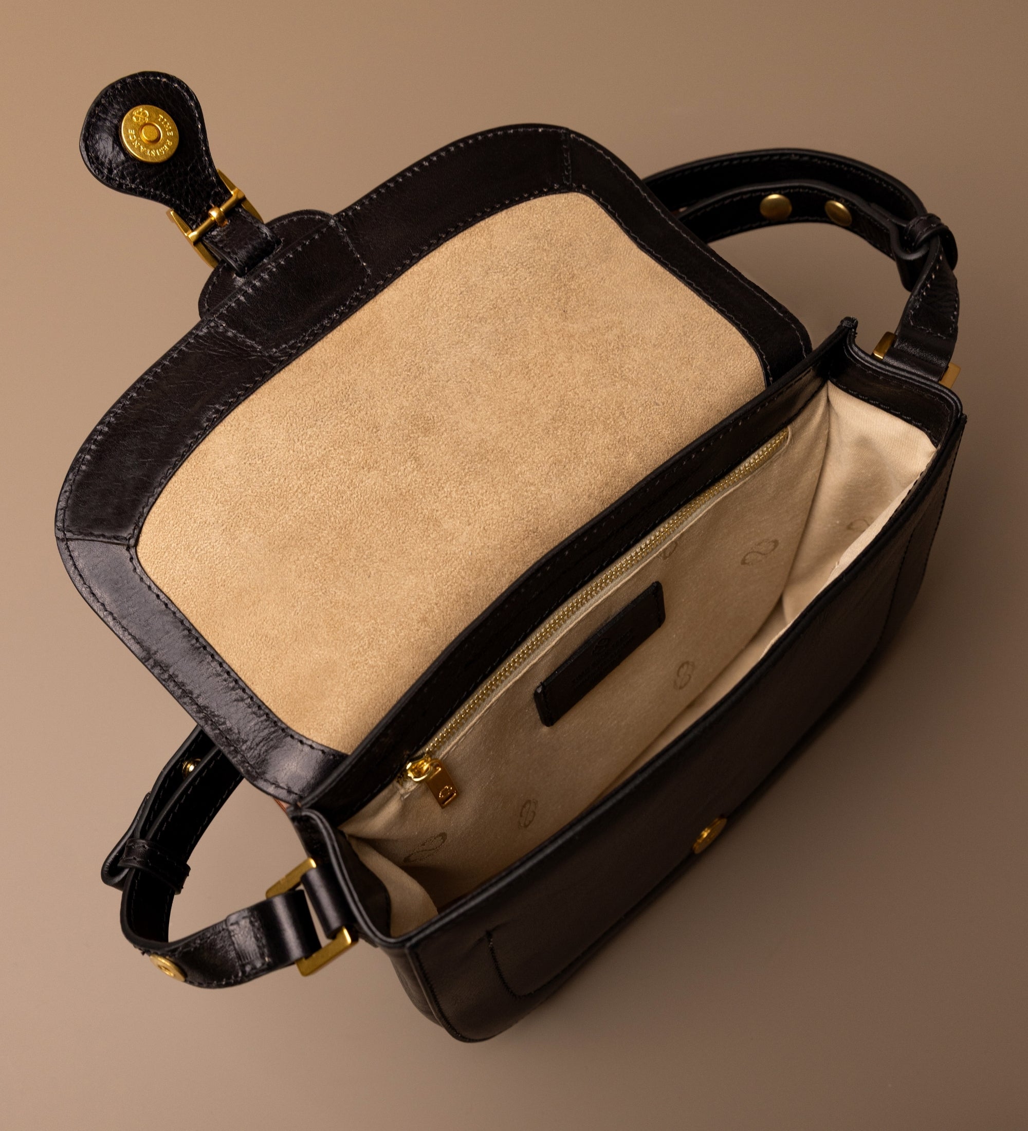 Womens Leather Saddle Bag - Romola