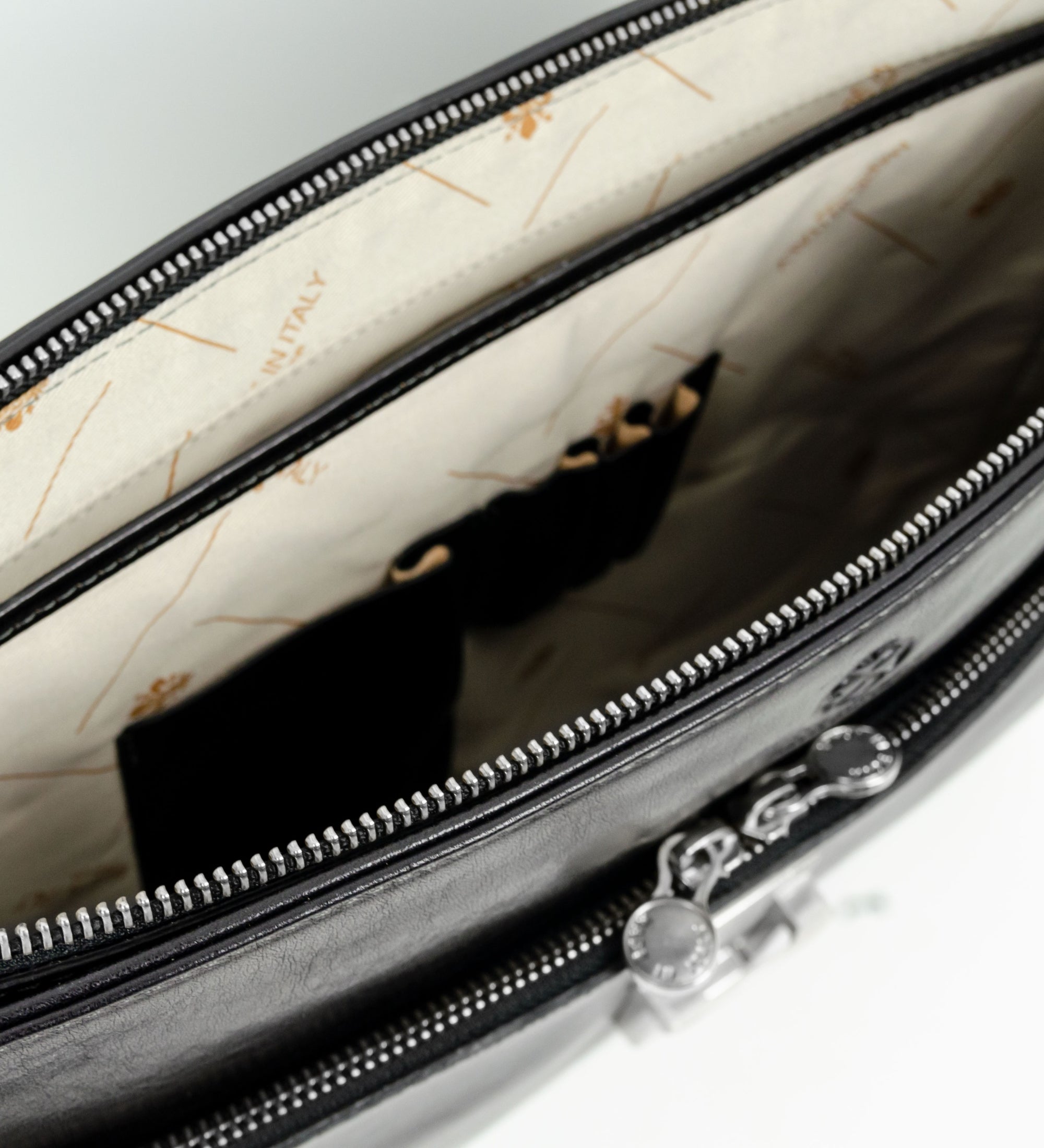Leather Briefcase Laptop Bag - In Cold Blood
