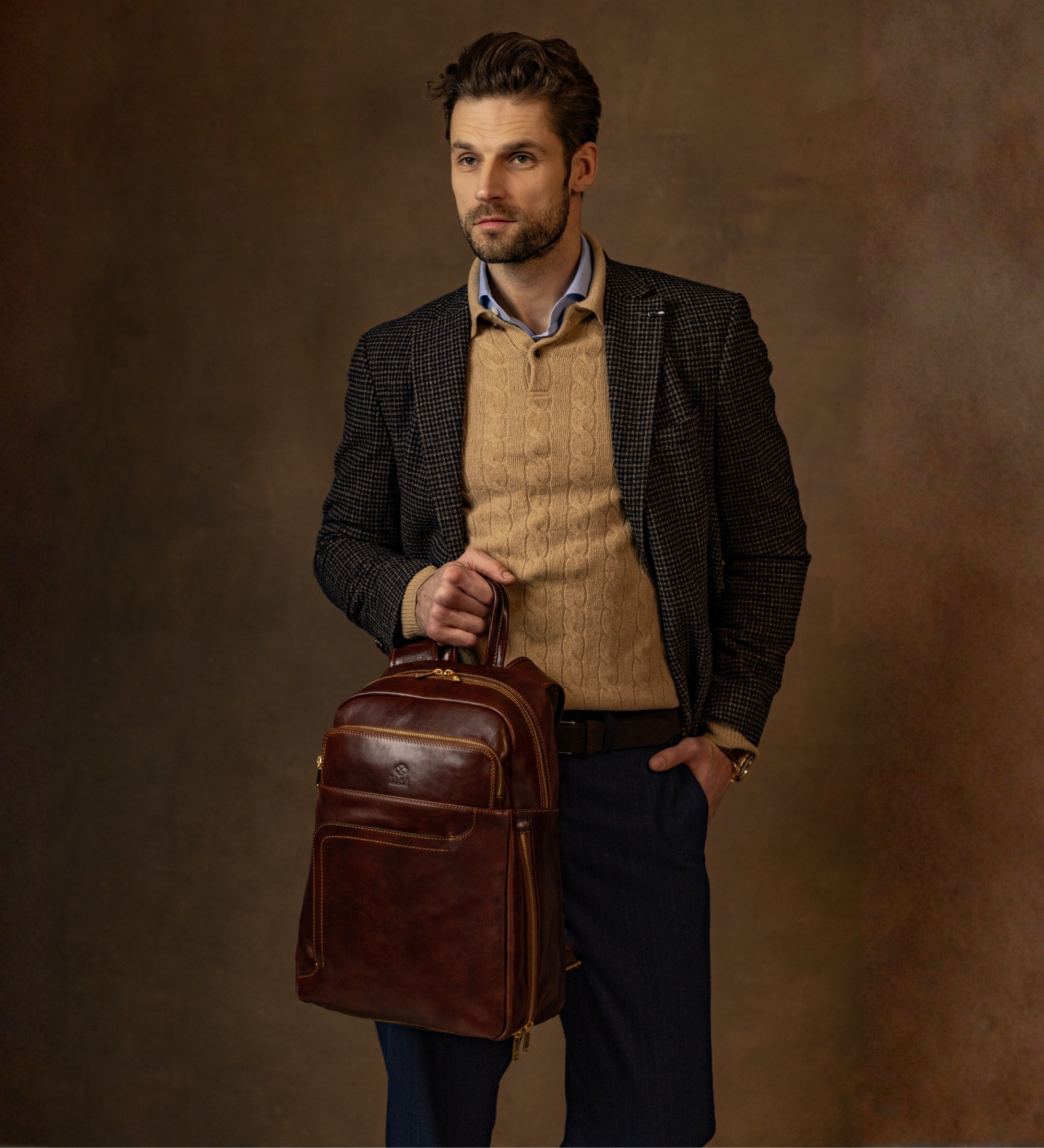 Large Leather Backpack - L.A. Confidential