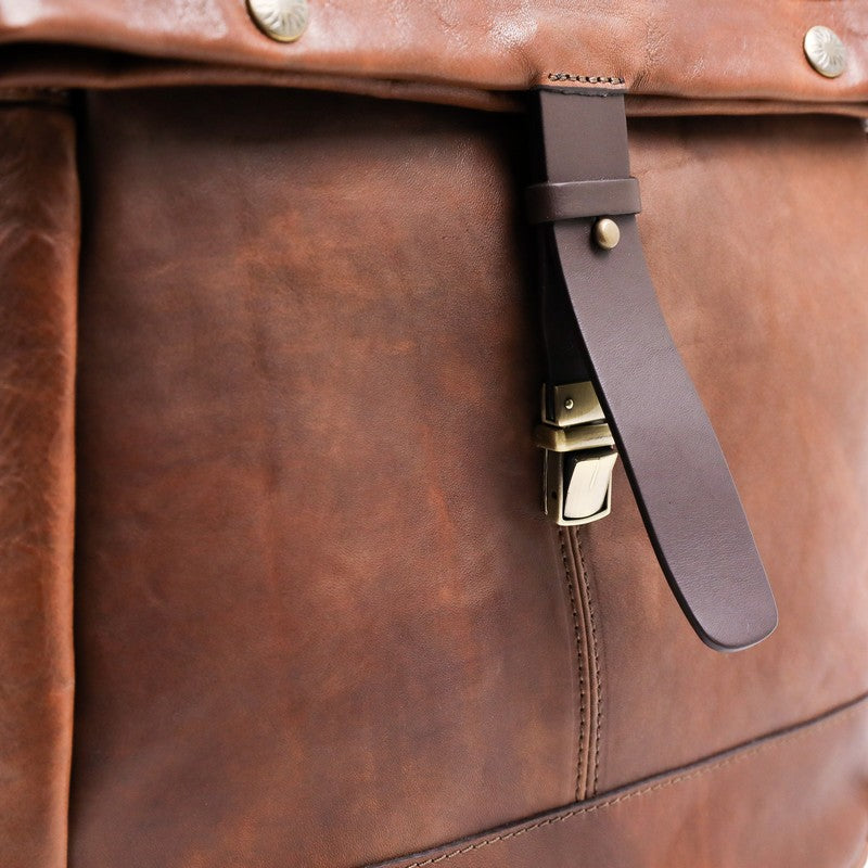 Leather Roll-Top Backpack - The Secret History Backpack Time Resistance
