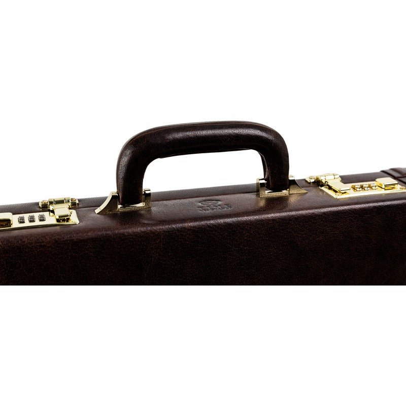 Leather Attaché Case Briefcase - The Rainbow Briefcase Time Resistance