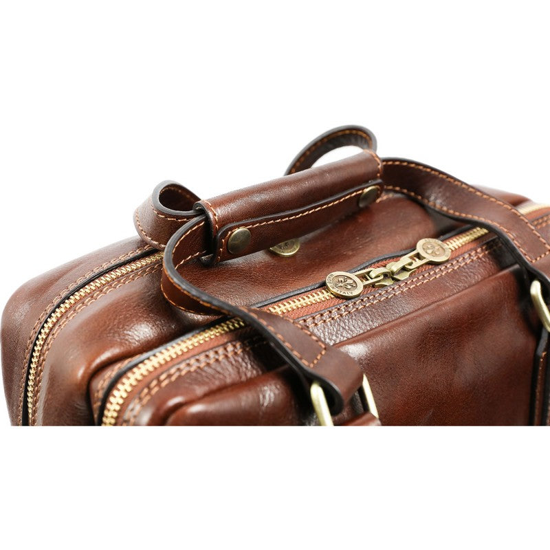 Brown Leather Backpack - Gone with the Wind Backpack Time Resistance