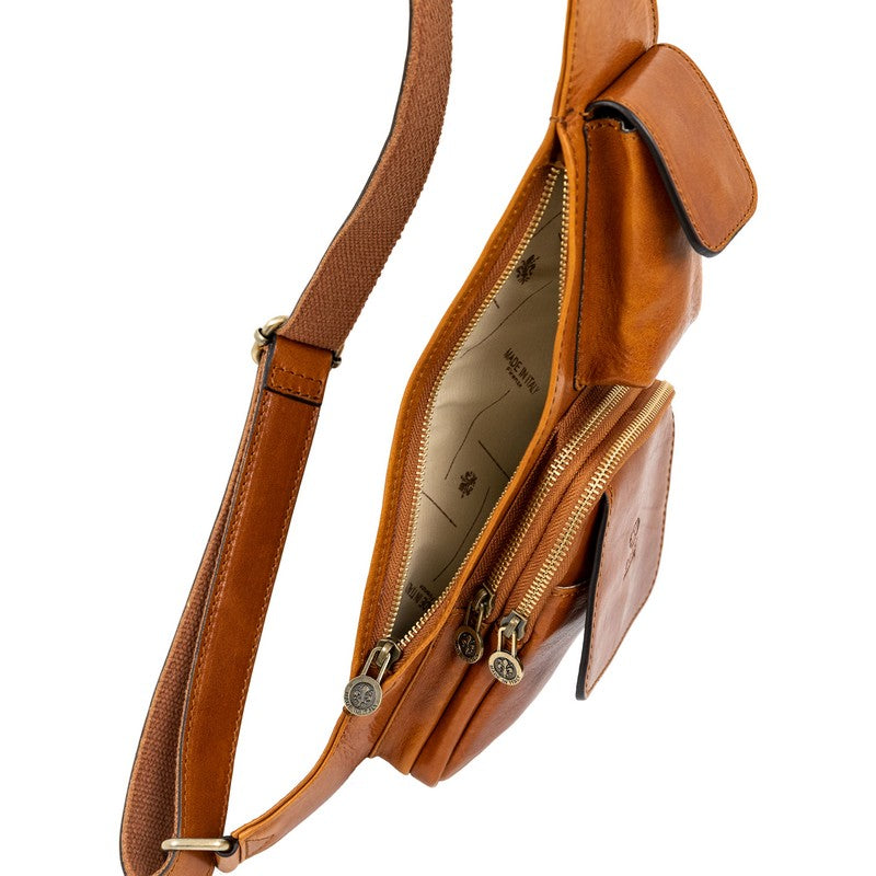 Leather Sling Bag Crossbody Bag - The Monk
