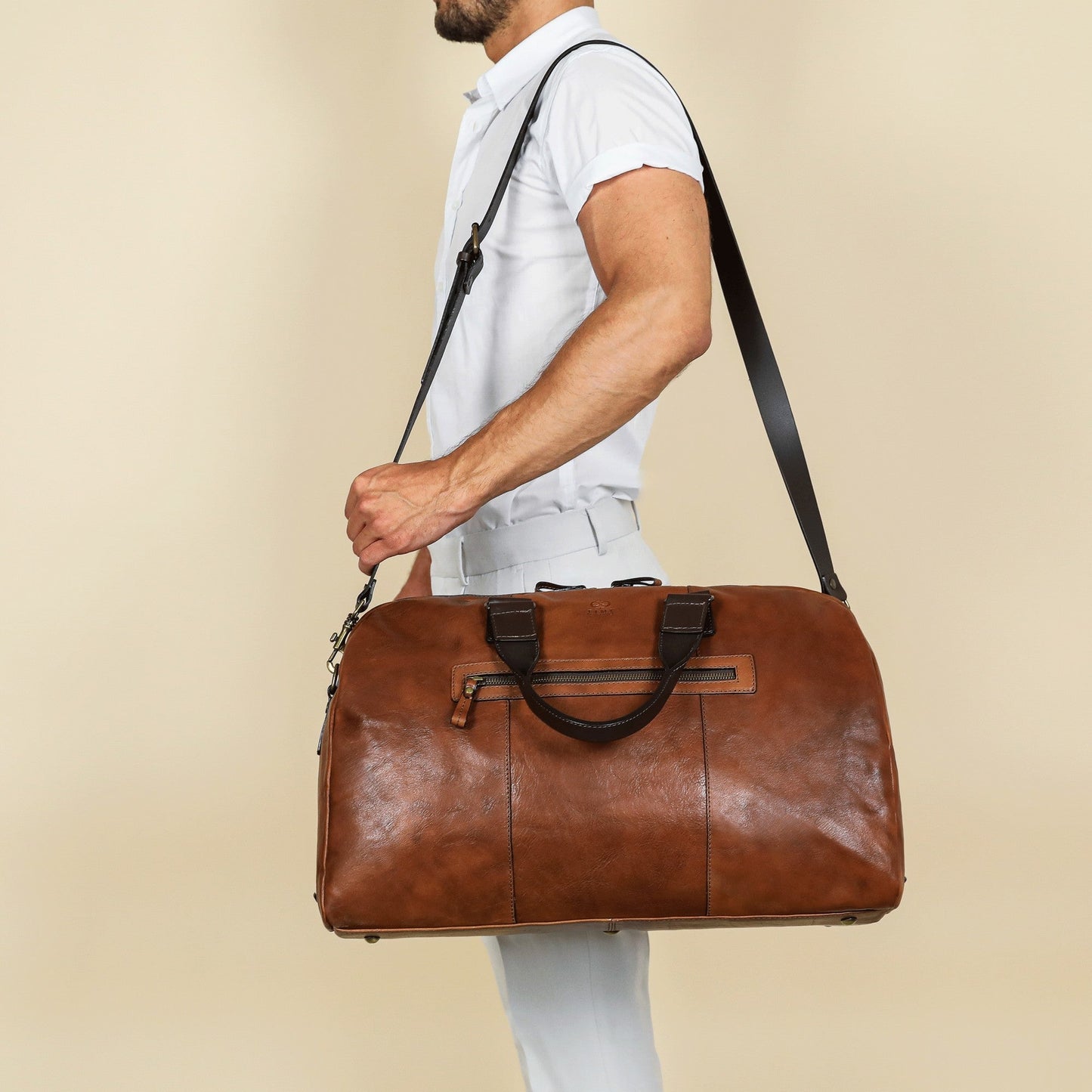 Leather Duffel Bag - The Day of The Locust Duffel Bag Time Resistance