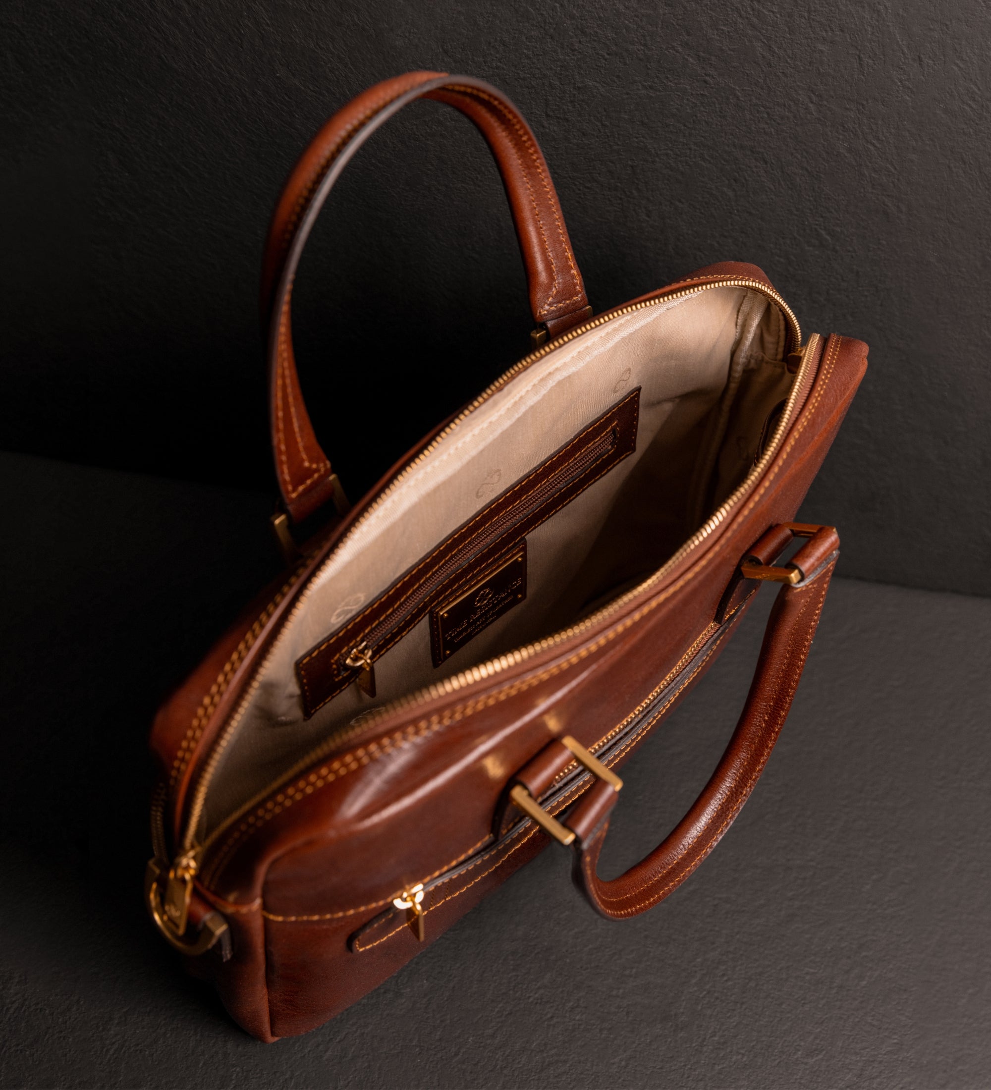 Leather Briefcase Laptop Bag - Orlando
