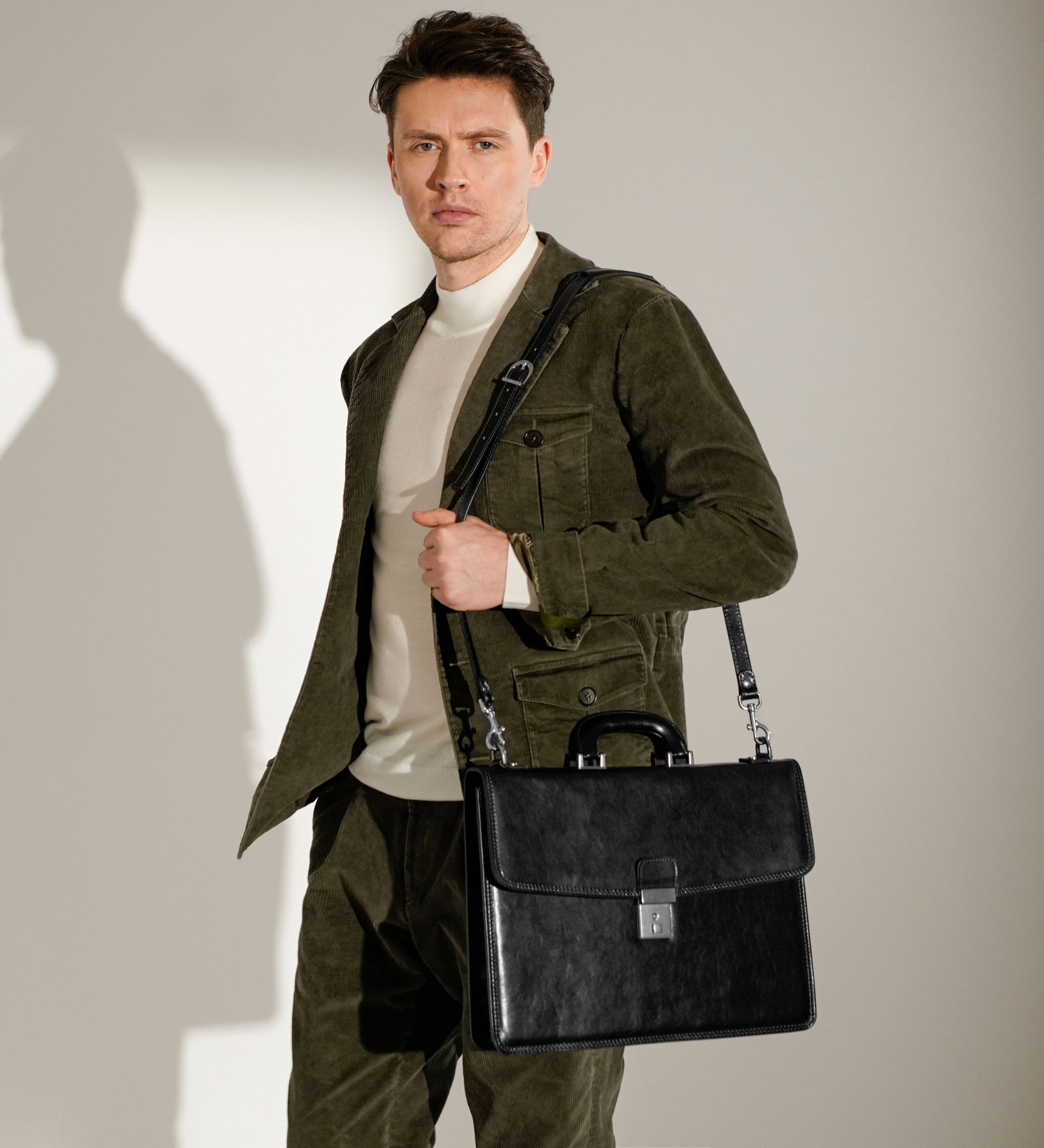 Leather Briefcase - The Sound of the Mountain