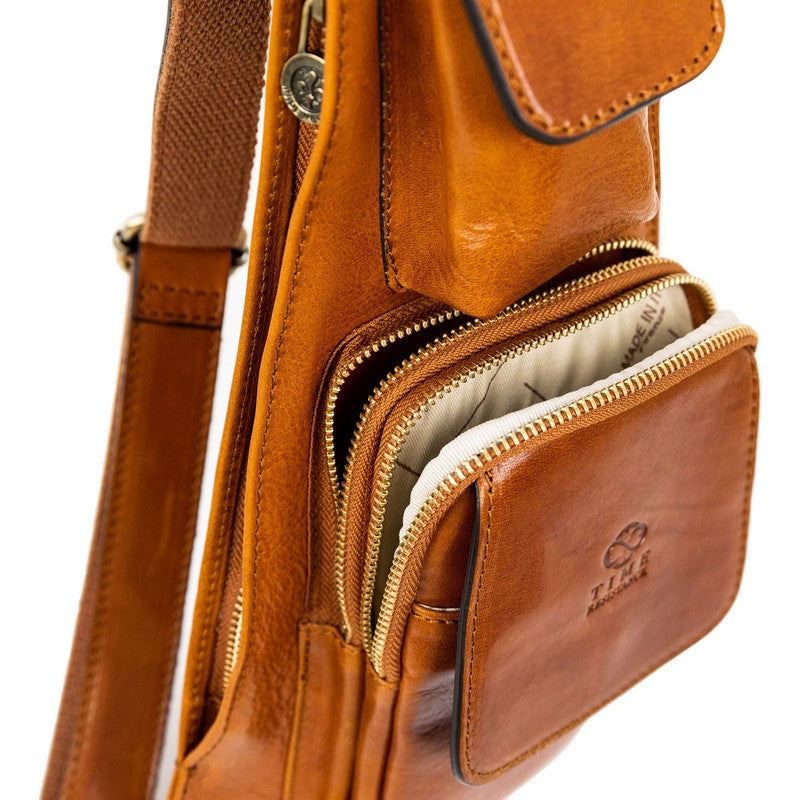 Leather Sling Bag Crossbody Bag - The Monk