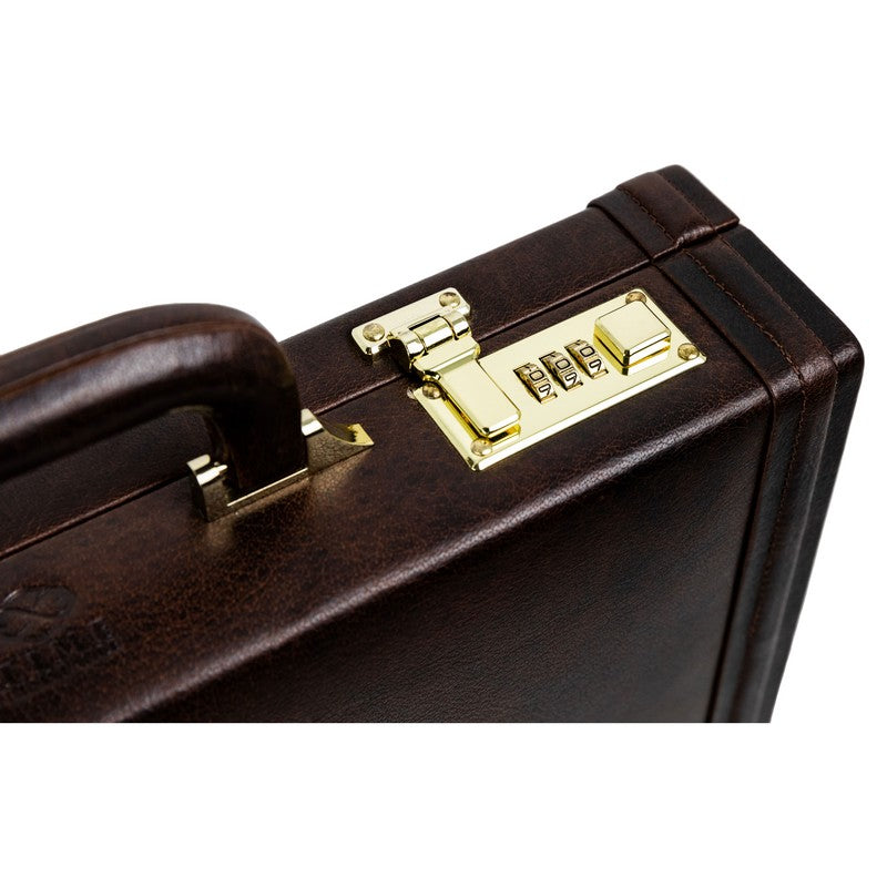 Leather Attaché Case Briefcase - The Rainbow Briefcase Time Resistance