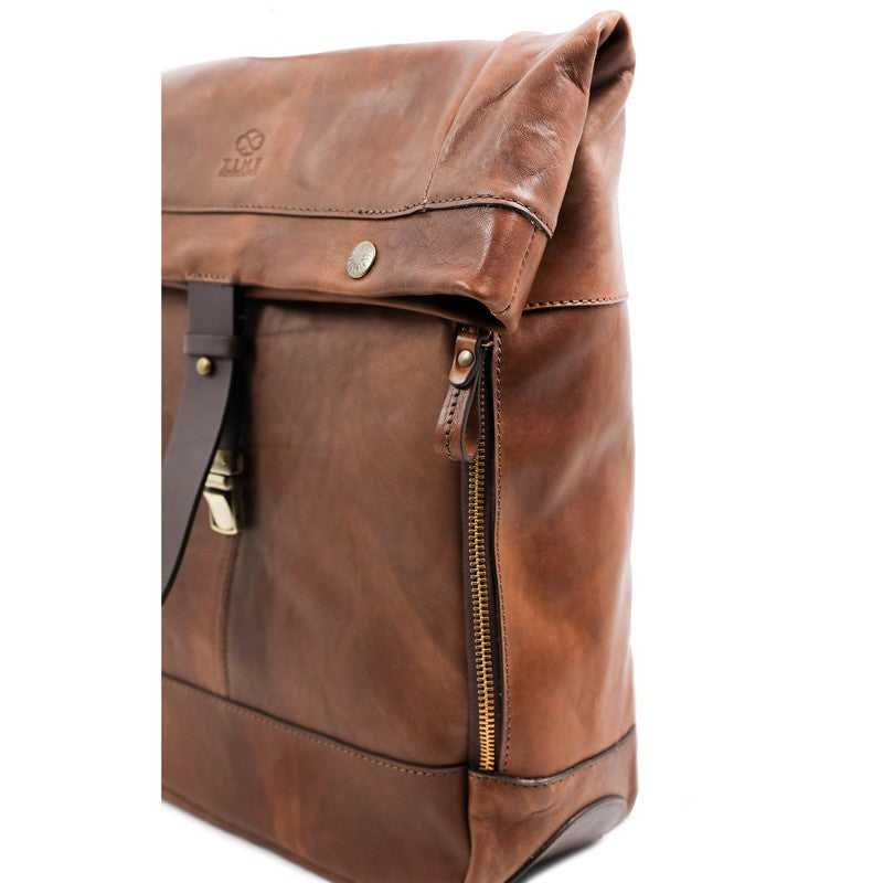 Leather Roll-Top Backpack - The Secret History Backpack Time Resistance