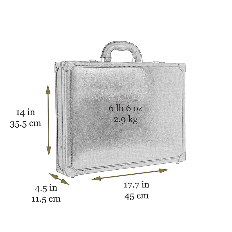 Leather Attaché Case Briefcase - The Wind in the Willows Briefcase Time Resistance