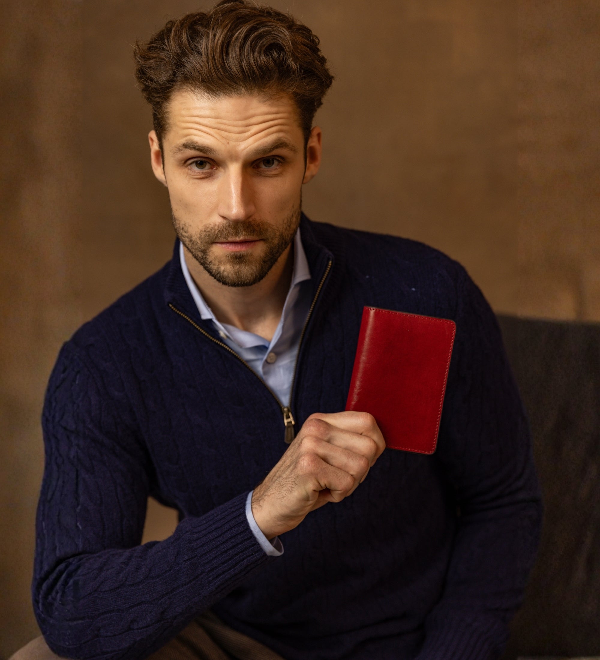 Small Leather Passport Holder - Gulliver's Travels