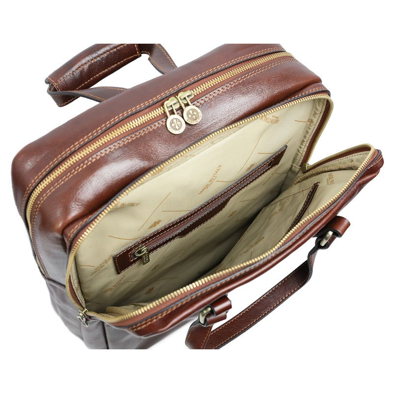 Brown Leather Backpack - Gone with the Wind Backpack Time Resistance