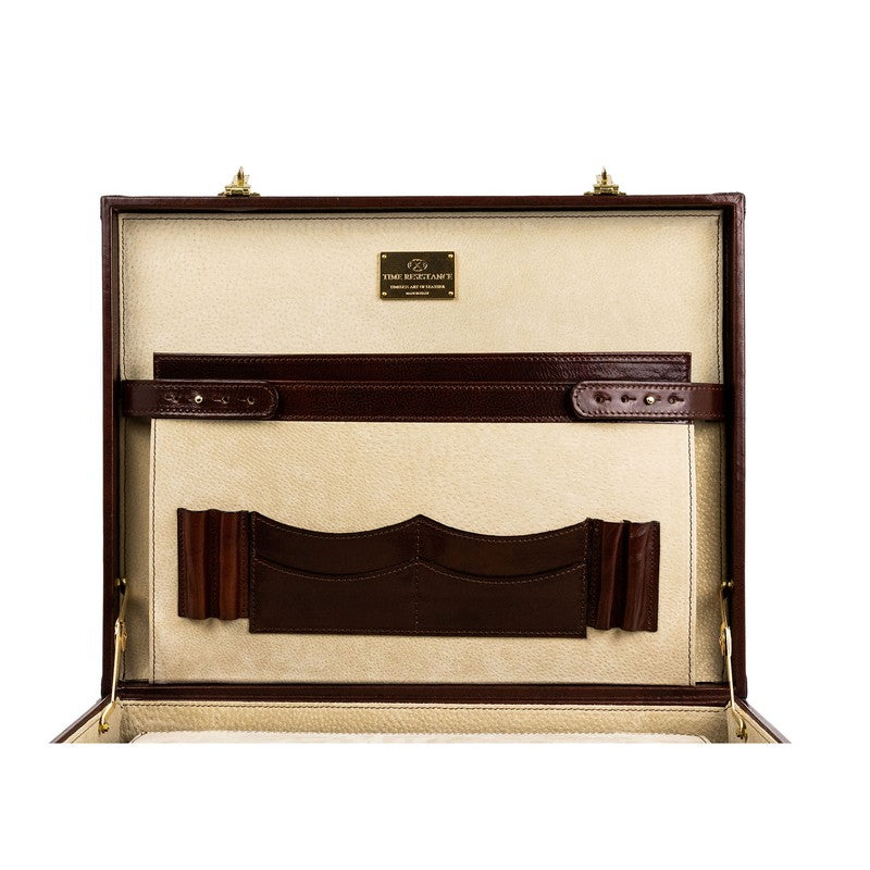 Large Leather Attaché Case Briefcase - Lord Jim