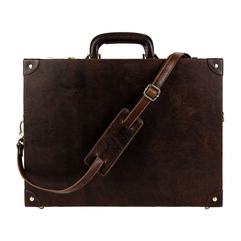 Large Leather Attaché Case Briefcase - Parade's End