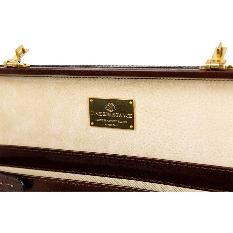 Leather Attaché Case Briefcase - The Wind in the Willows Briefcase Time Resistance