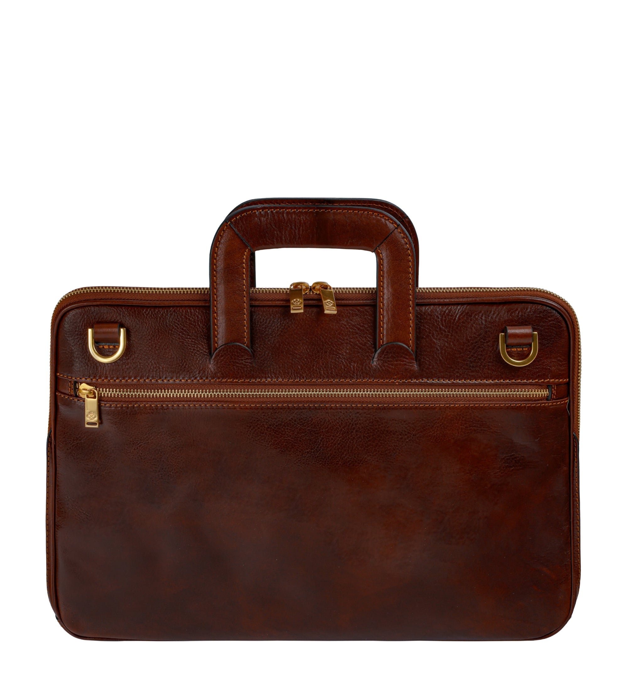 Womens Leather Briefcase Laptop Bag - Brave New World