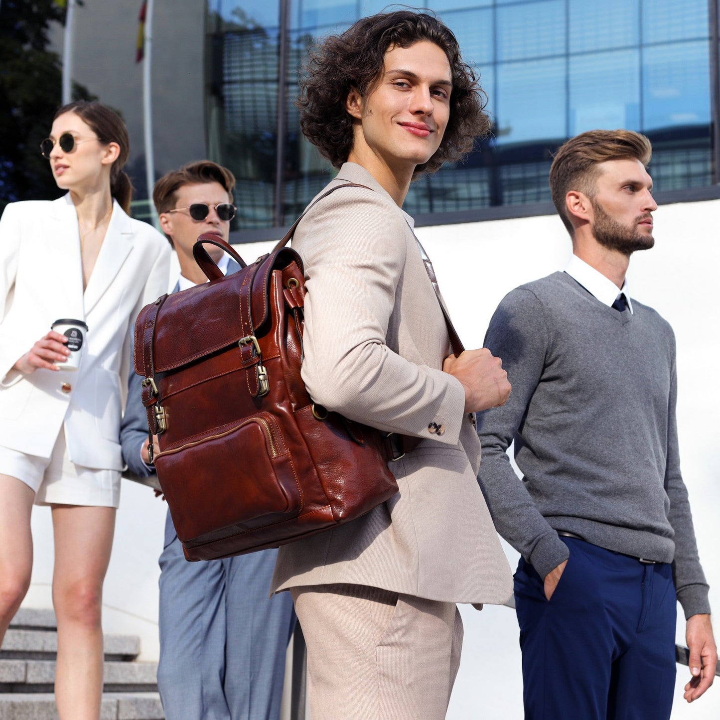 Leather Backpack - The Good Earth Backpack Time Resistance