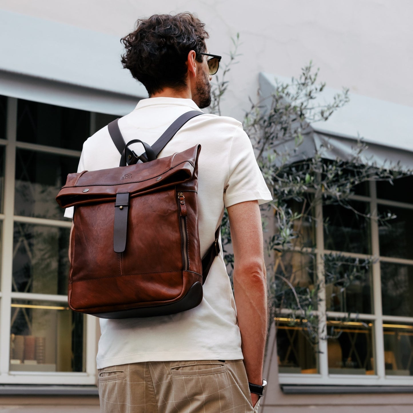 Leather Roll-Top Backpack - The Secret History Backpack Time Resistance