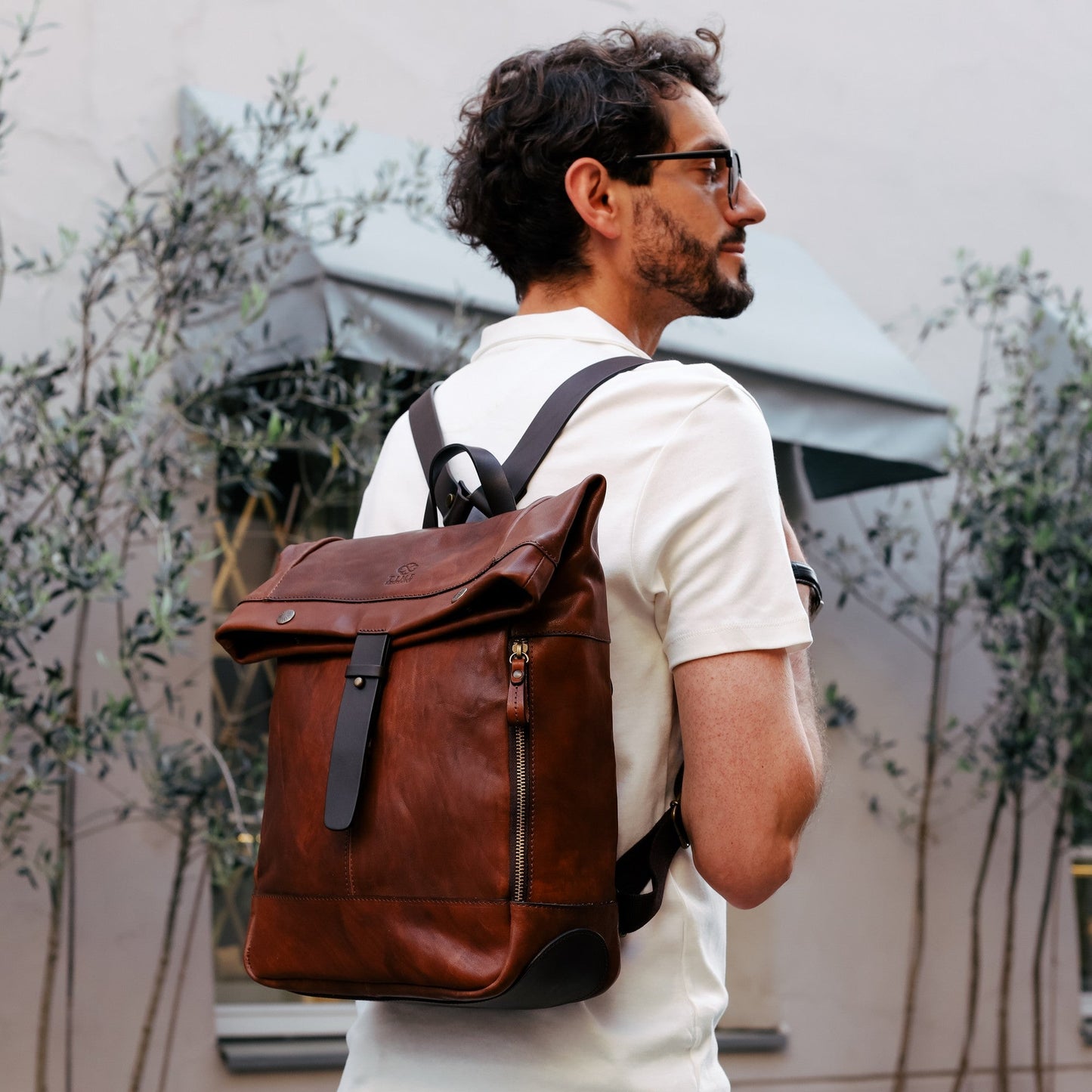 Leather Roll-Top Backpack - The Secret History Backpack Time Resistance