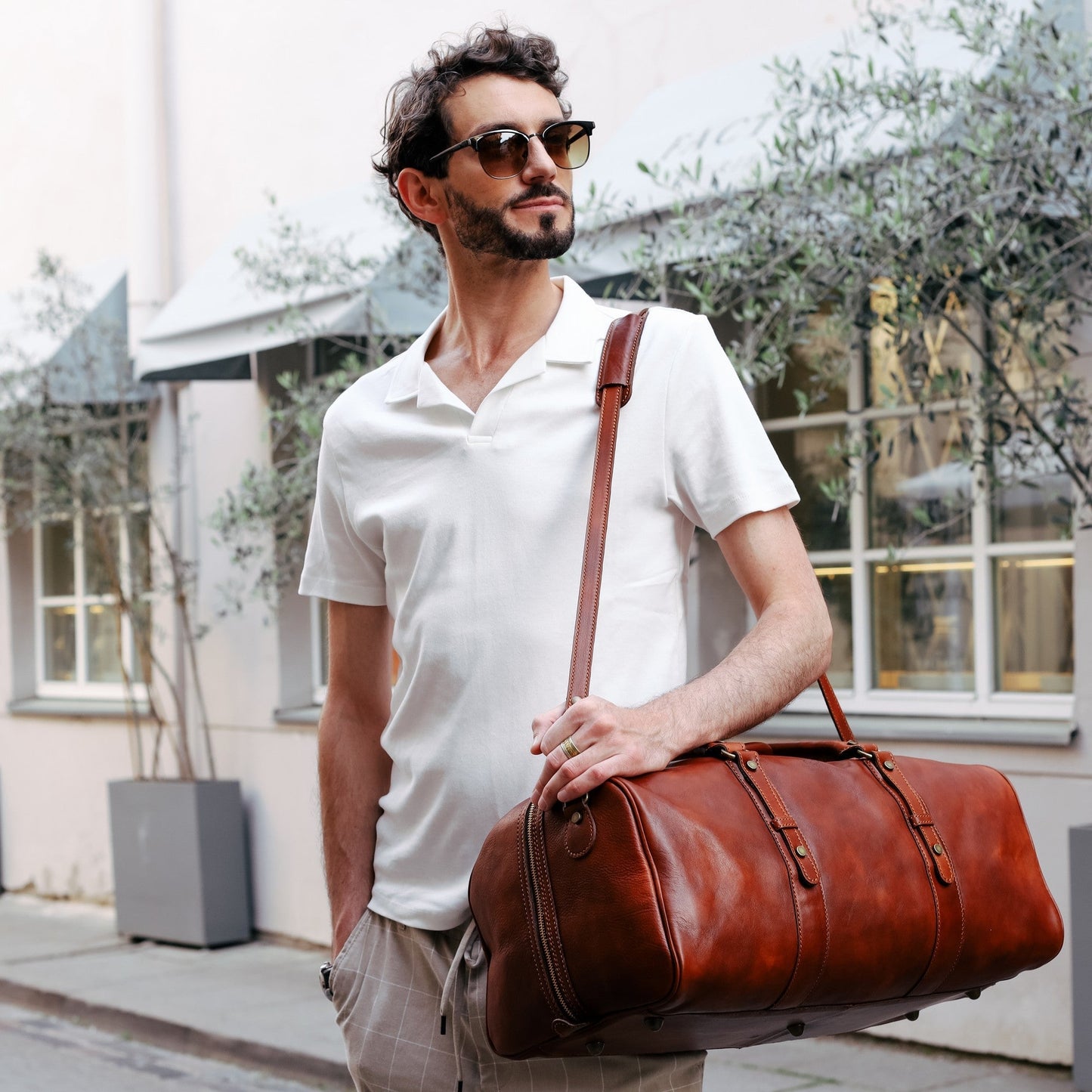 Leather Duffel Bag, Weekender Bag - Song of Solomon Duffel Bag Time Resistance