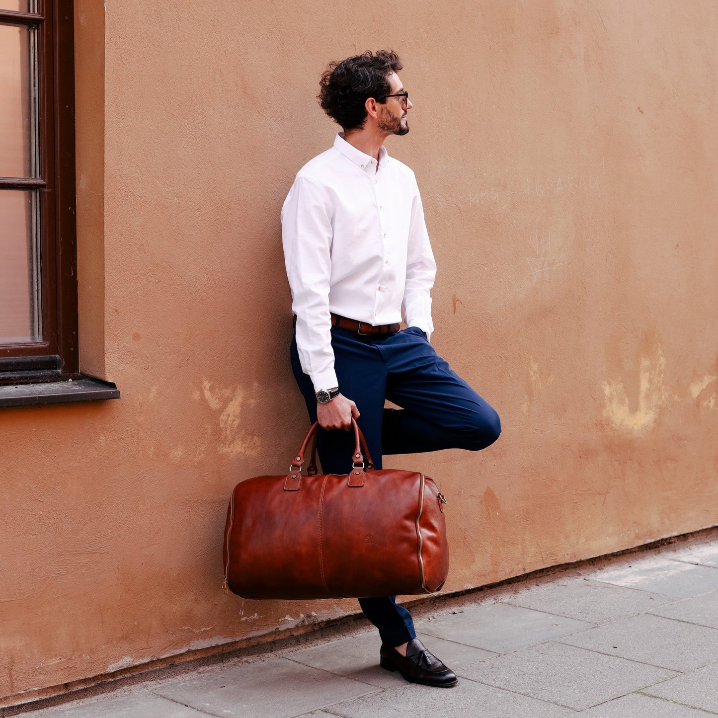 Leather Garment Bag, Duffel Bag - Paradise Lost Duffel Bag Time Resistance