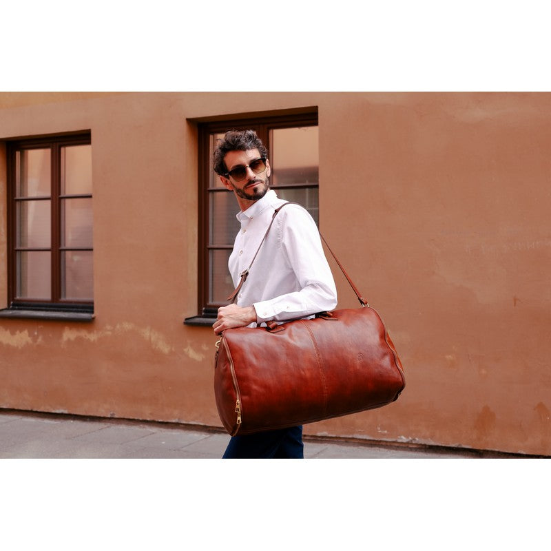 Leather Garment Bag, Duffel Bag - Paradise Lost Duffel Bag Time Resistance