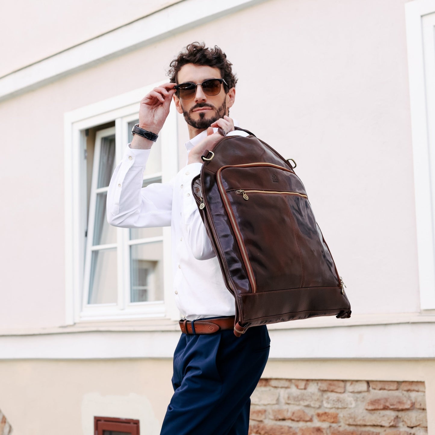 Leather Garment Bag - Travels with Charley Duffel Bag Time Resistance