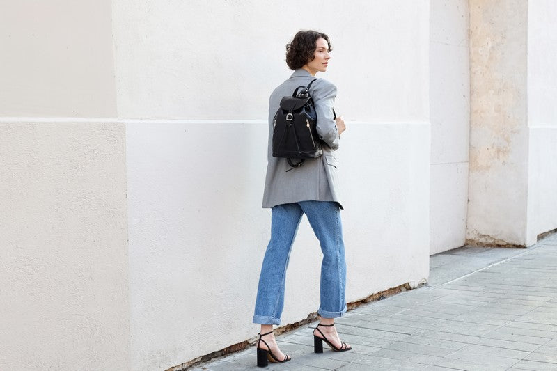 Leather Backpack - White Noise Backpack Time Resistance