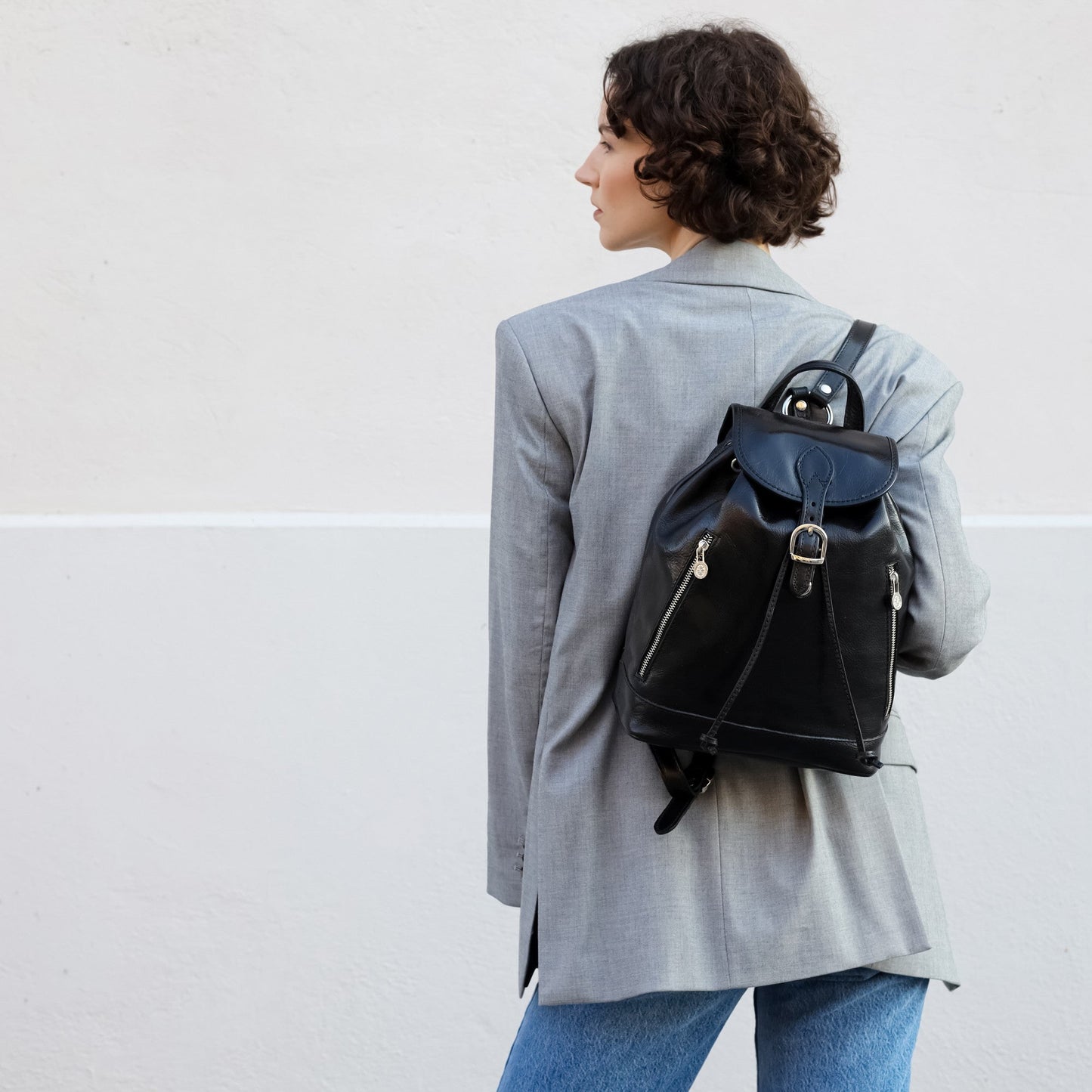 Leather Backpack - White Noise Backpack Time Resistance