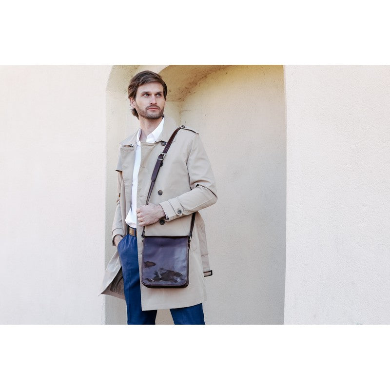 Small Leather Messenger Bag - On The Road