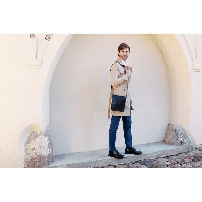 Small Leather Messenger Bag - On The Road