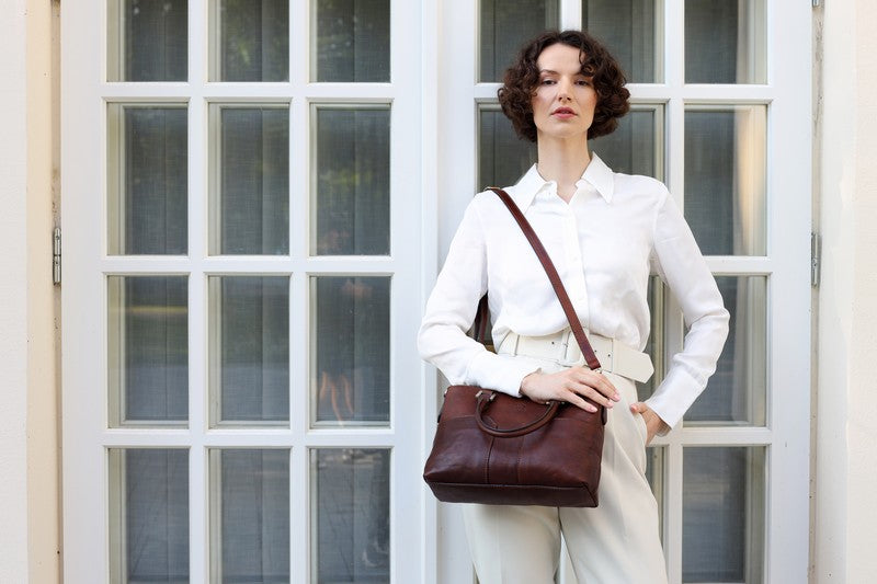 Leather Handbag Shoulder Bag - Camilla